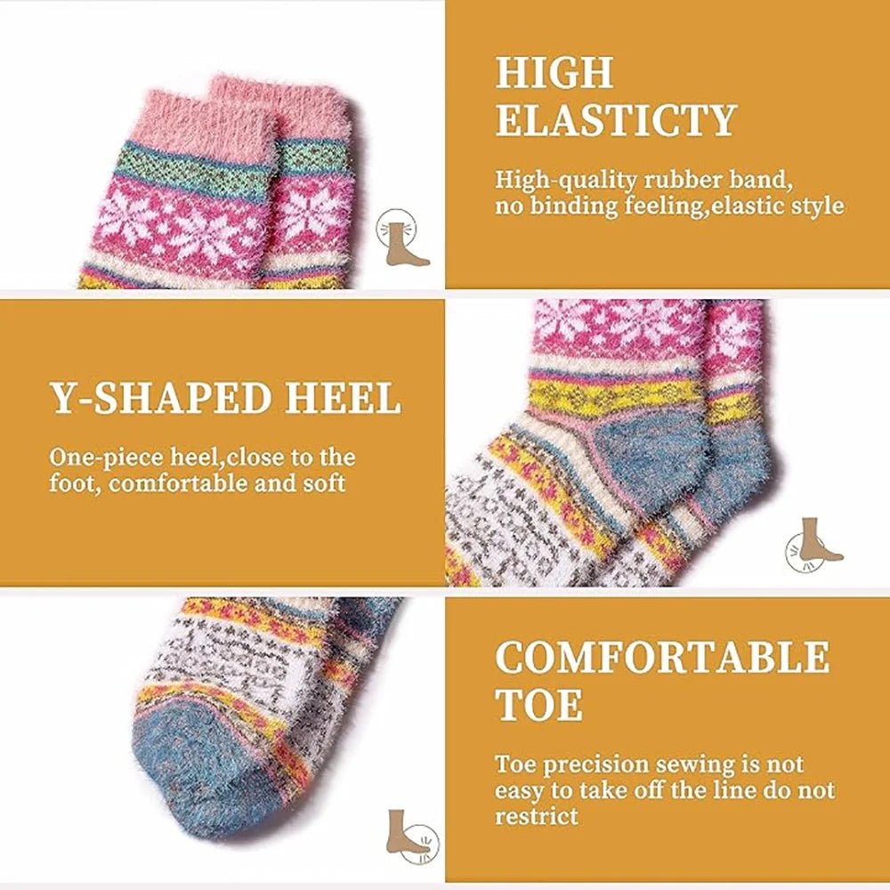 Women's Fuzzy Cosy Wool Winter Socks – Warm Fluffy Socks - lily supply