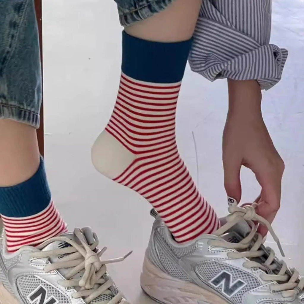 Women's Striped Preppy Long Socks – Classic Knee High Socks - lily supply