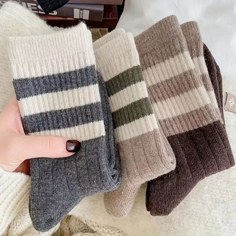 Women's Striped Forest Style Japanese Long Socks – Knee High Socks - lily supply