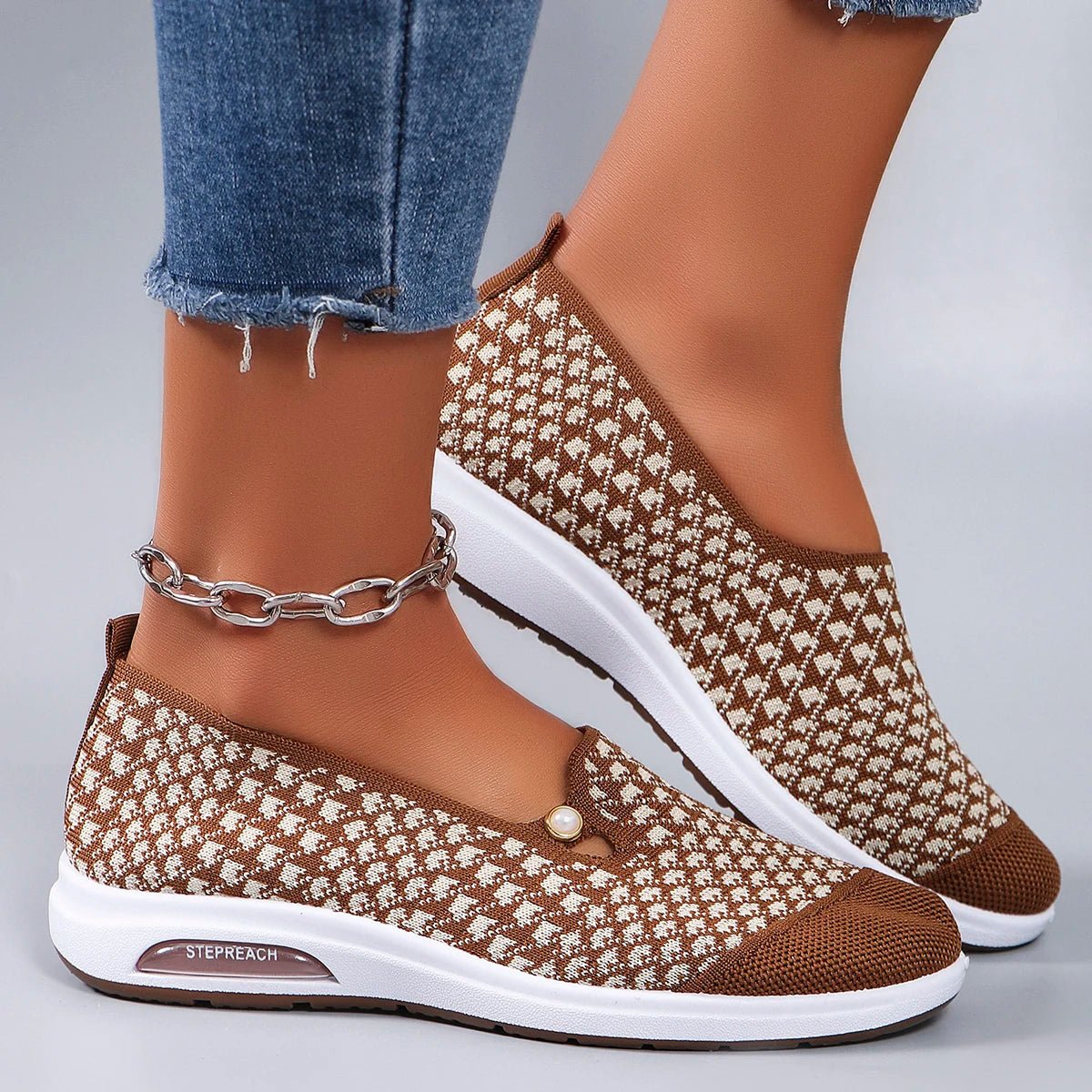 Spring new women's sports shoes, fashionable, breathable, lightweight, non - slip, wear - resistant, casual sports shoes, flat shoes - lily supply