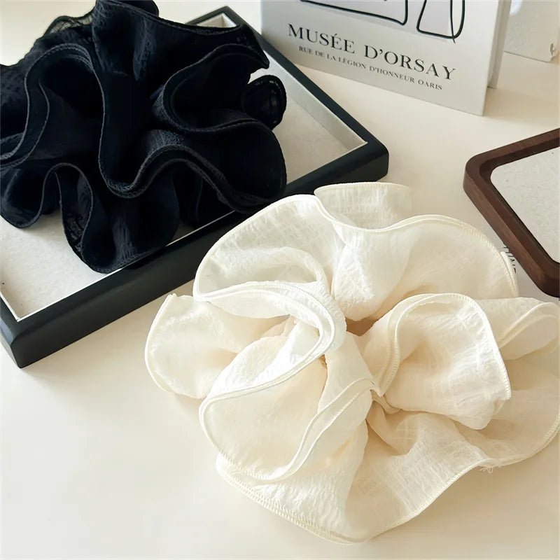 Korean Fashion Double Fold Scrunchie - High Elastic Ponytail Holder - lily supply