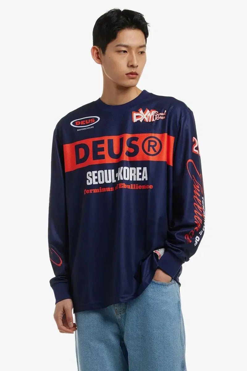 DEUS EX MACHINA Enduro Jersey – Long Sleeve Motocross Off - Road Riding Shirt - lily supply