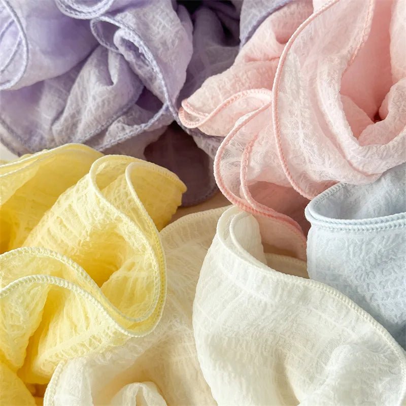 Korean Fashion Double Fold Scrunchie - High Elastic Ponytail Holder - lily supply