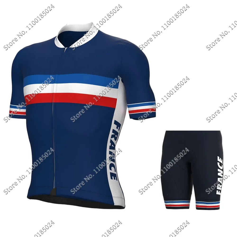France National Team 2026 Cycling Jersey Set Summer Bicycle Clothing Road Bike Shirts Suit Bicycle Bib Shorts MTB Ropa Maillot - lily supply