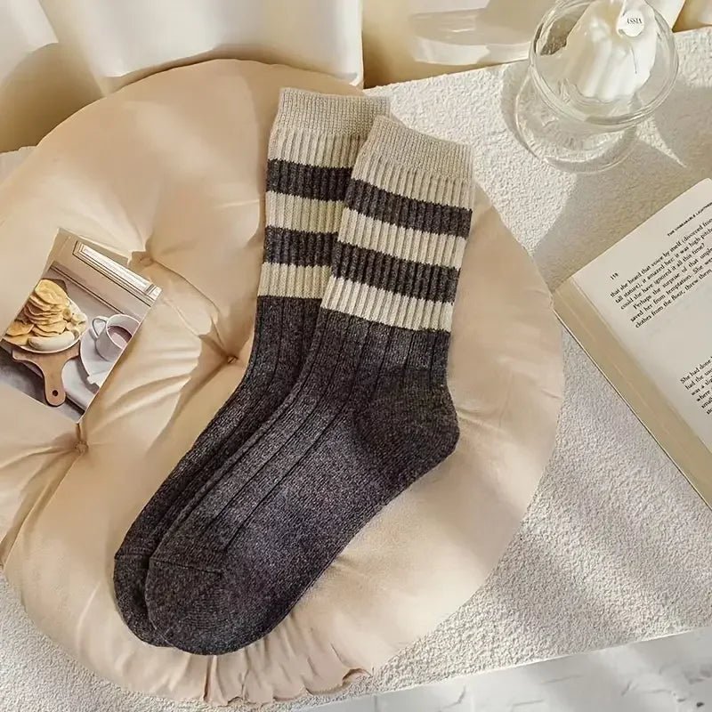 Women's Striped Forest Style Japanese Long Socks – Knee High Socks - lily supply