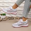 Women's sports shoes breathable flying woven mesh outdoor anti - slip shoes comfortable running women shoes free shippiing shoes - lily supply