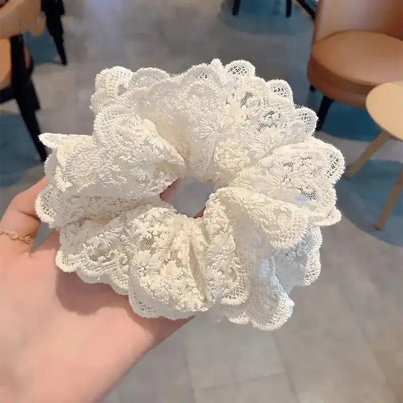 Four Layered Hair Scrunchie - Elastic Ponytail Holder Headband - lily supply