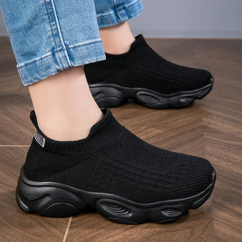 2025 Children Sneakers for Boys Mesh Breathable Running Sports Shoes Kids Girls Flat Casual Shoes Fashion Knitted Running Shoes - lily supply