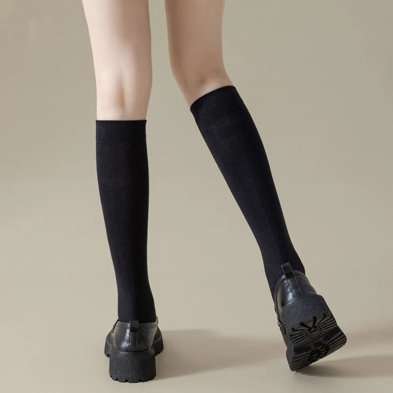 Women's JK Below - Knee High Cotton Socks – Japanese School Style - lily supply