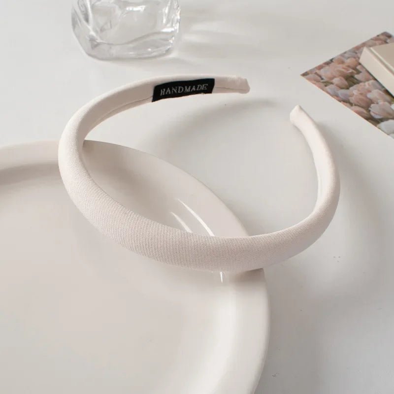 Thin Sponge Hairband 2024 Spring Summer Women's Girls Elegant Head Band Makeup Face Wash Hair Hoop Fashion Hair Accessories - lily supply
