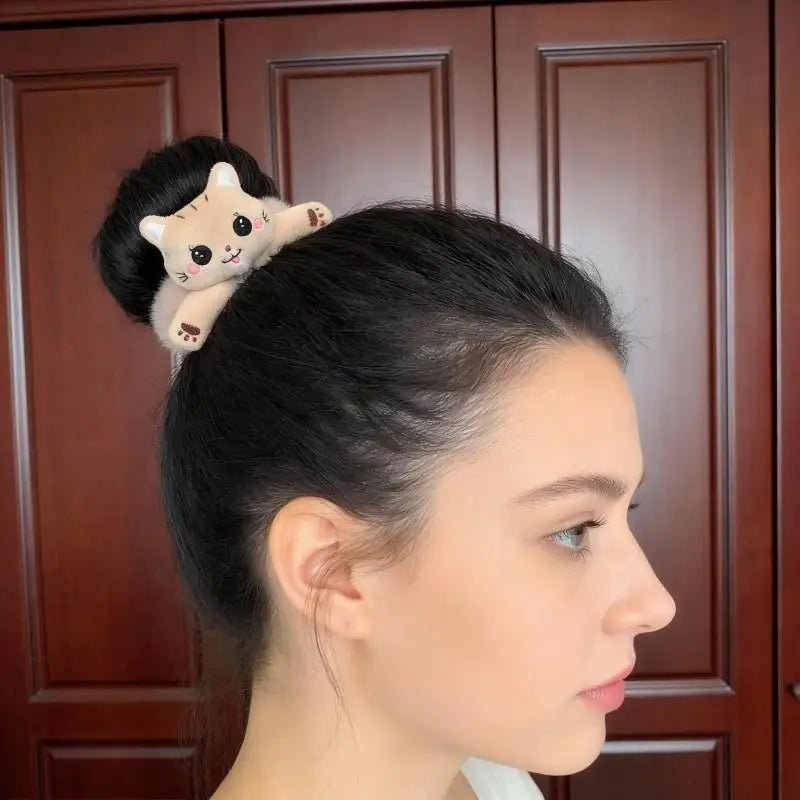 Cute Frog & Bunny Plush Scrunchie - Funny Animal Hair Ties - lily supply