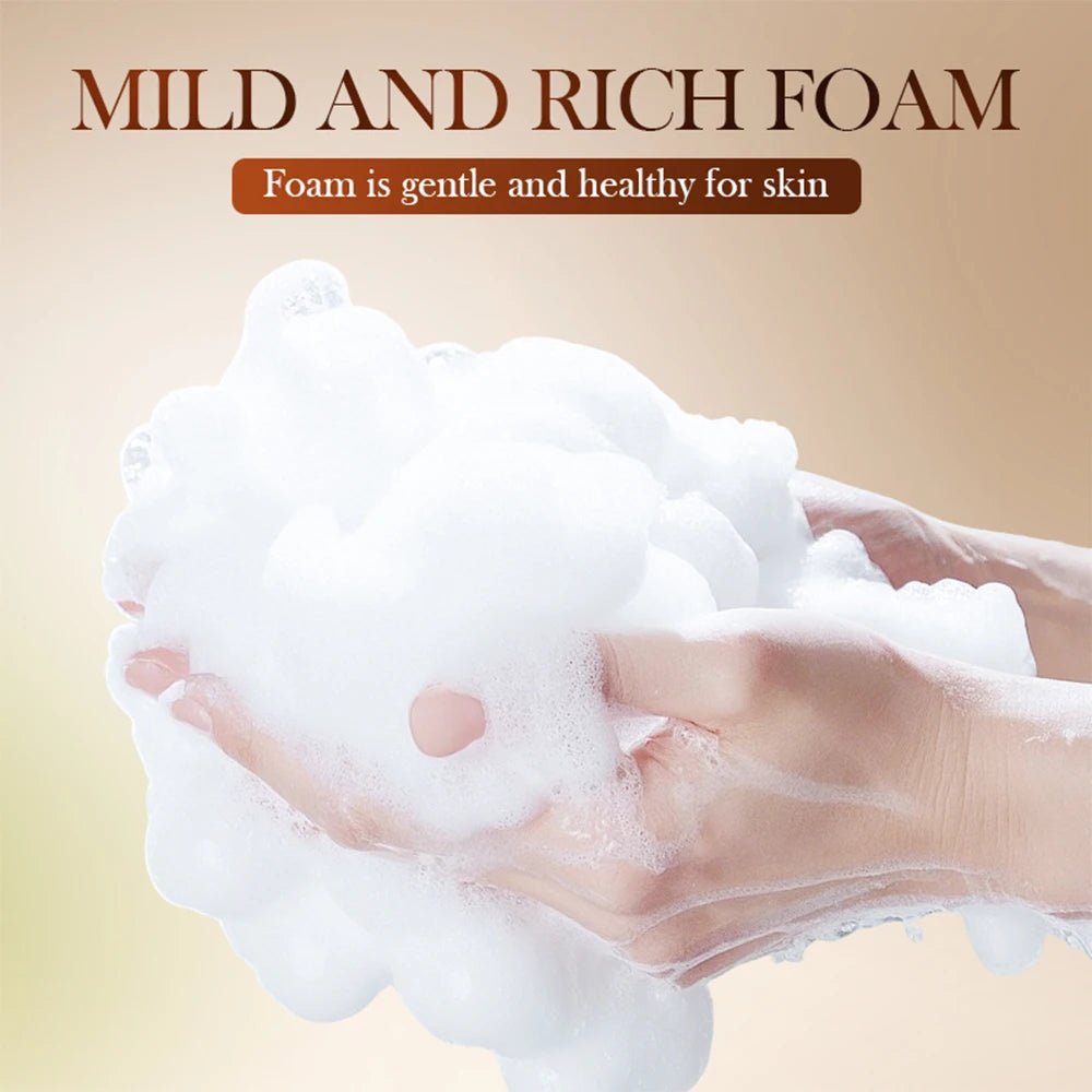 1/2PCS Persimmon Cleansing Soap Bar With Foaming Net Body Care Face Wash Exfoliating Whitening Soap Fruit Handmade Shower Soap - lily supply