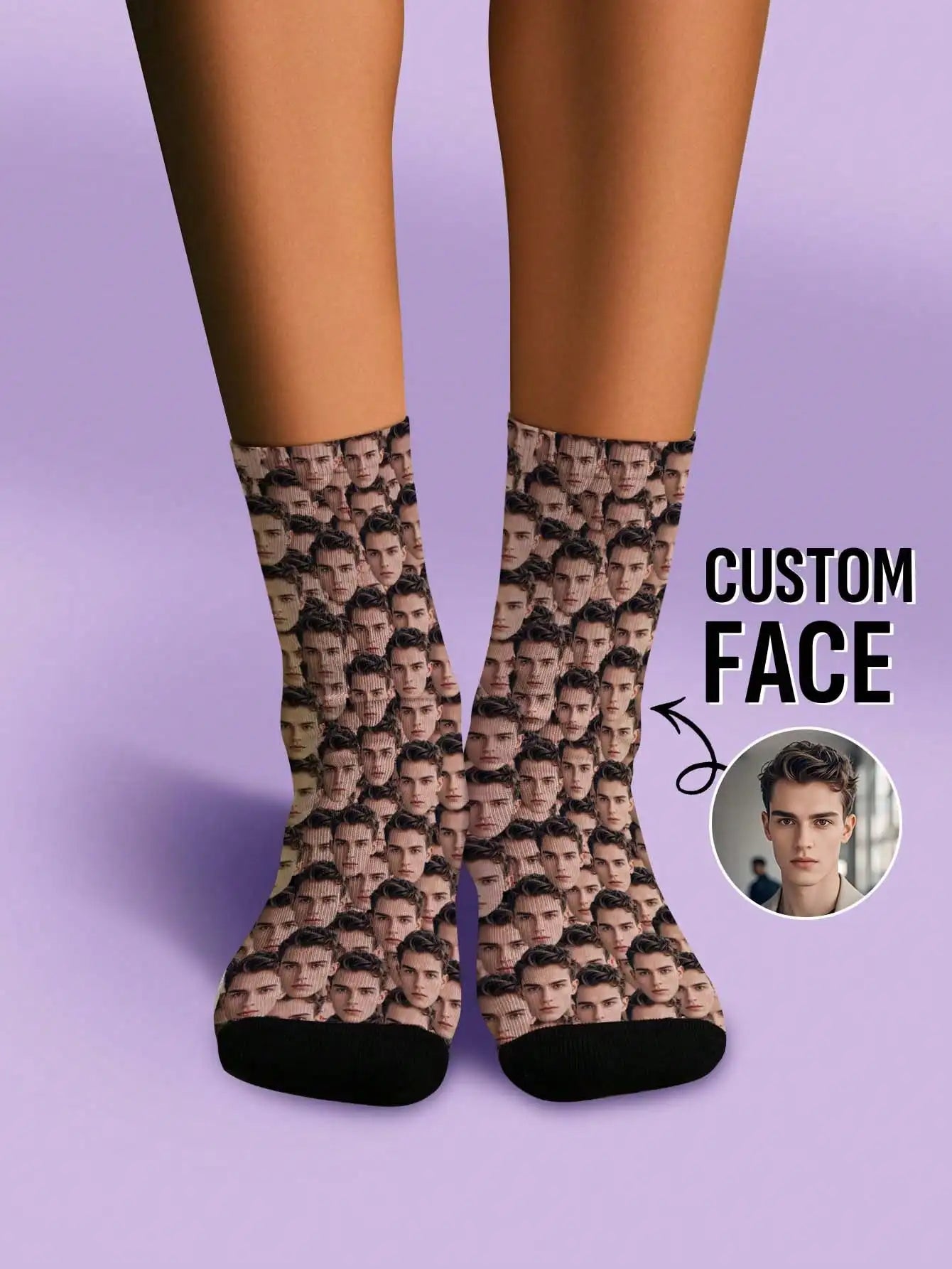 Custom Face Socks - Personalised Photo Socks Gift