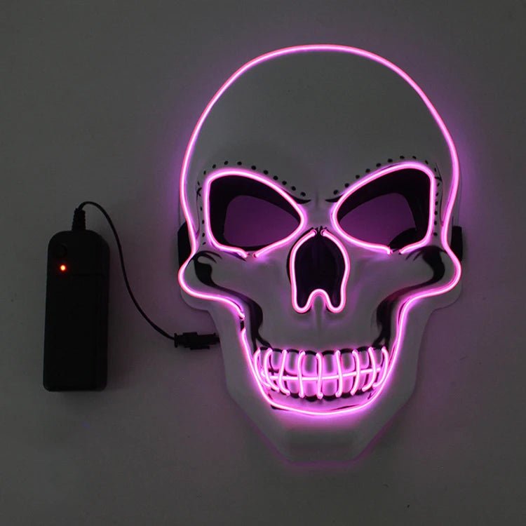 Halloween Horror Skull Mask LED Cold Light Mask LED Halloween Mask Cosplay Mask Halloween Party Decoration Luminous Skull Masks - lily supply