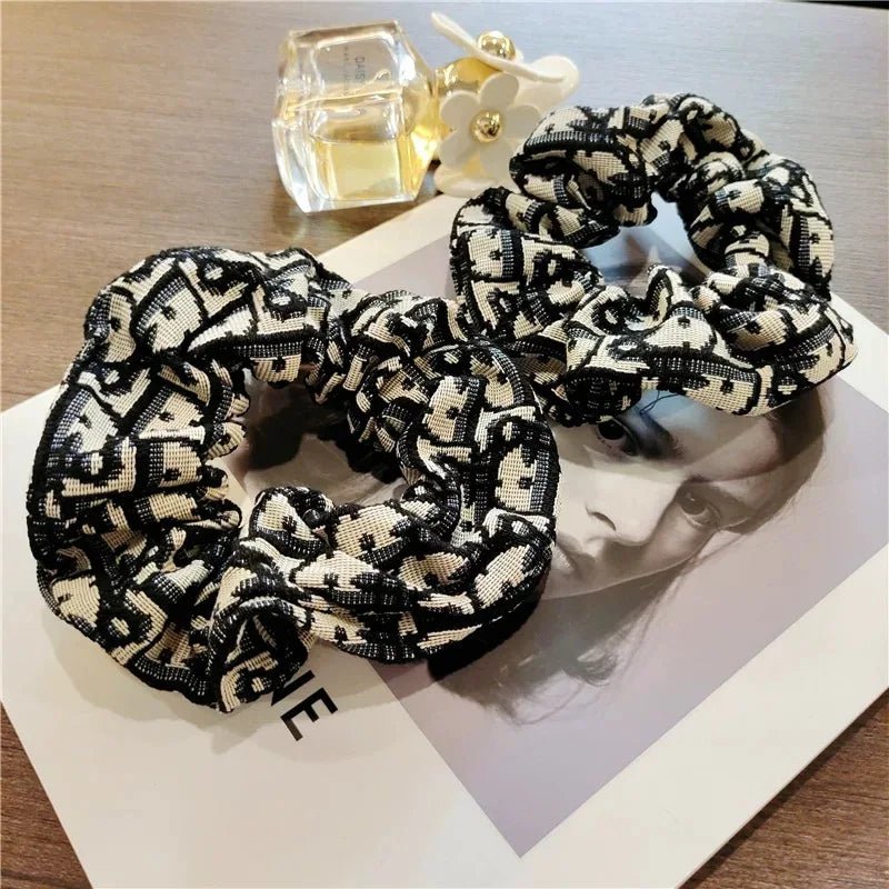 Classic Monogram Scrunchies - Luxury Hair Accessories - lily supply