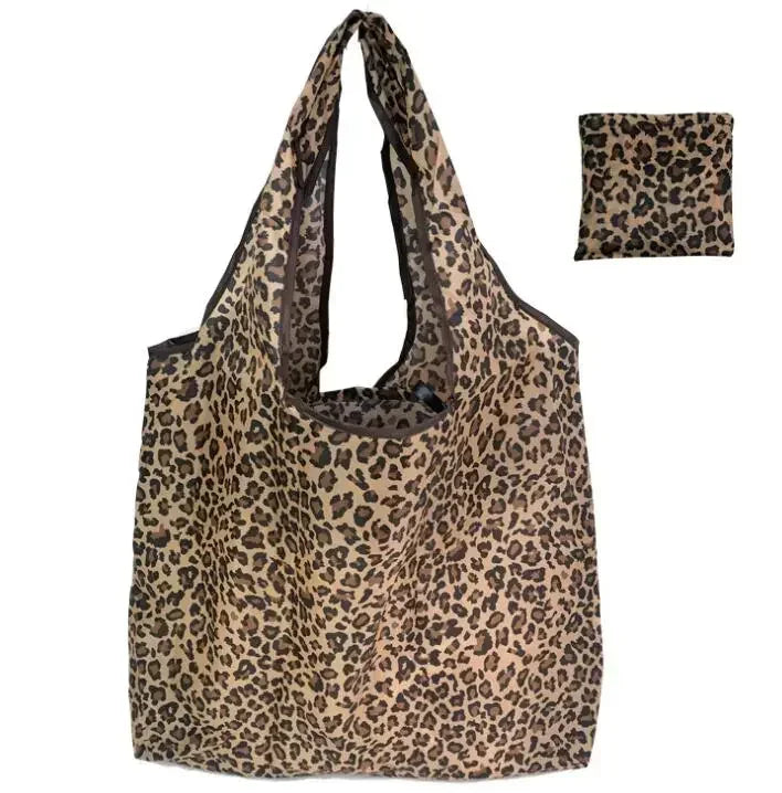 Big Nylon Foldable Reusable Tote Bag - Eco Polyester Shoulder Handbag