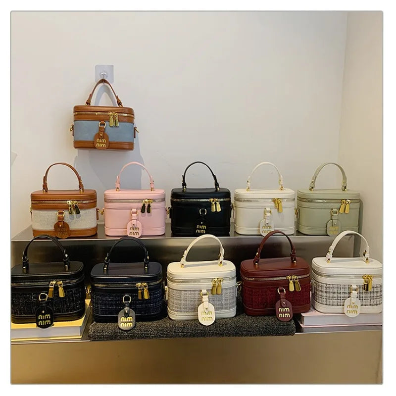 2026 New Arrival Women's Retro Box Bag Trendy Color Block Design, Versatile Top-handle/Shoulder/Crossbody Bag Compact & Stylish