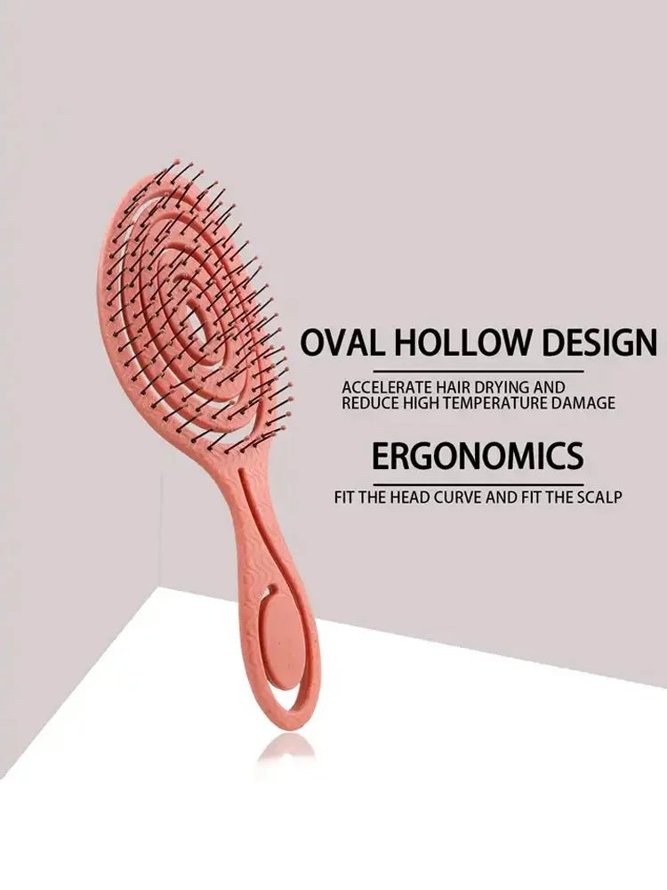 Bristle Nylon Hair Massage Comb - Curly Detangle Salon Hairbrush - lily supply