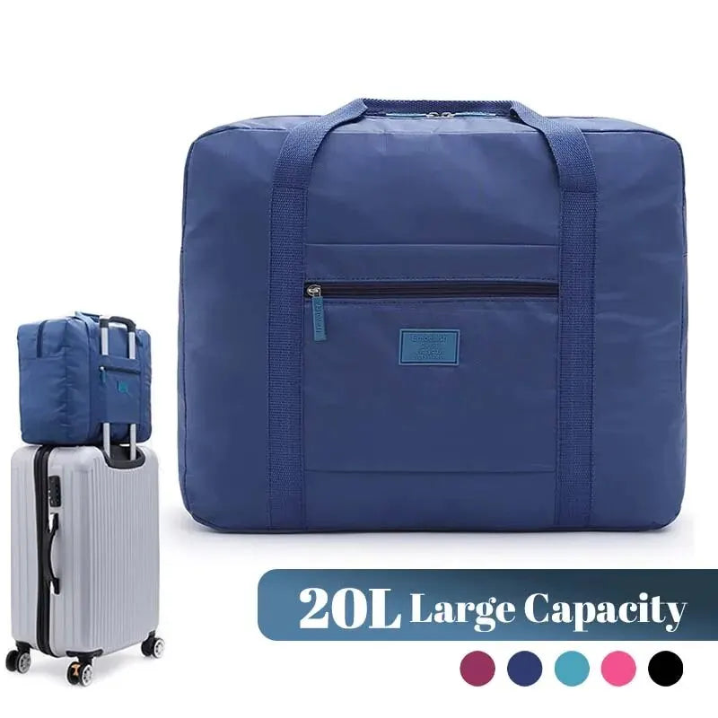 Lightweight Foldable Travel Duffel Bag - Unisex Carry-On Weekend Tote