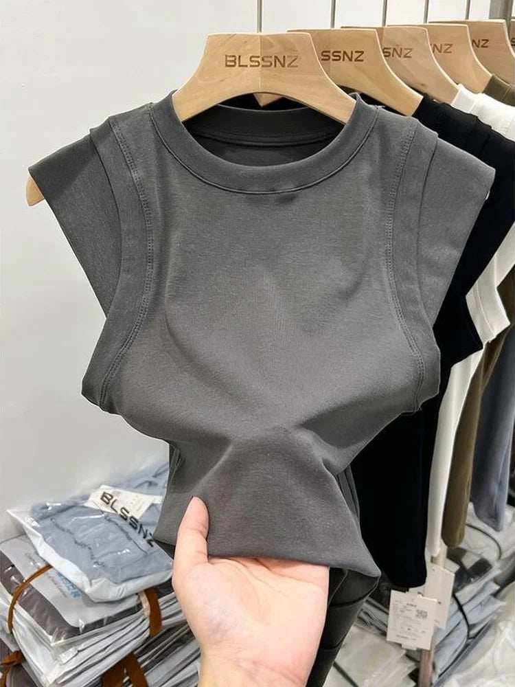 Women's Cotton Slim Long Sleeve Crop Top
