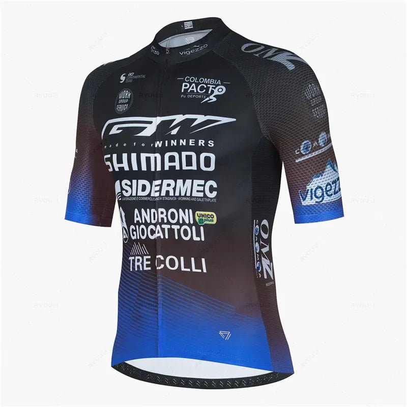 Men's Cycling Jersey & 19D Bib Set – Short Maillot Culotte Road Kit - lily supply