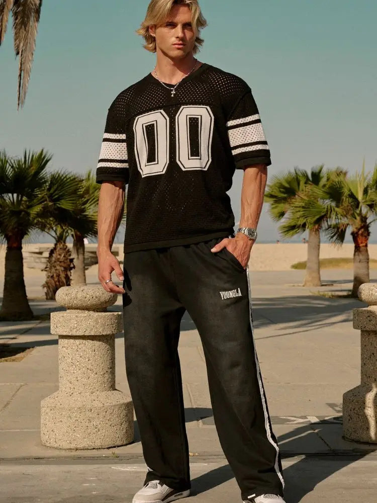 Men's V-Neck Sports Gym Running T-Shirt