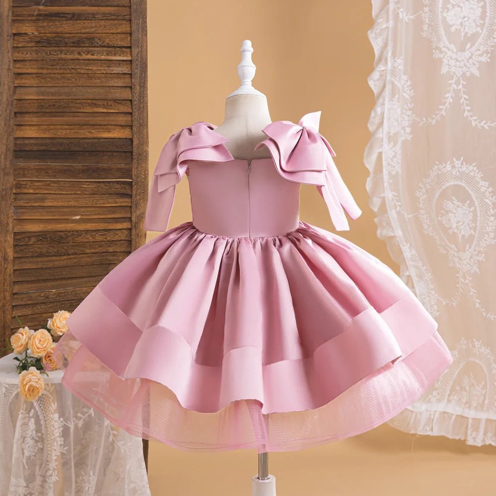 Girls Patchwork Princess Ball Gown Party Dress | Sleeveless Applique Dress Ages 4 - 7Y - lily supply