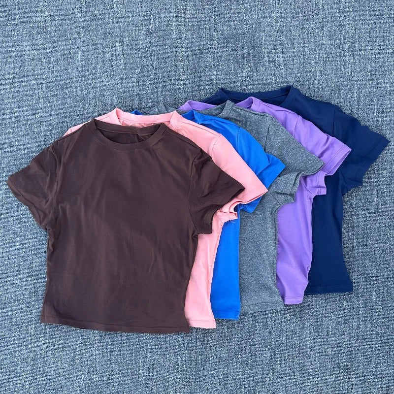 Women's Tight Fitting Sports T-shirt Quick Drying Short Sleeved Yoga T-shirt Pilates Running Exercise Fitness Short Sleeved - lily supply