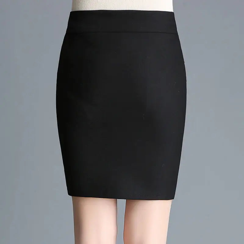 Women's Red Hip-Hugging Mini Office Skirt