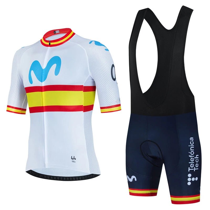 Movistar Team Cycling Jersey – Short Sleeve Spain Anti - UV Sportswear - lily supply