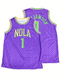 New Orleans Basketball Jersey – Retro Purple & Green Design - lily supply
