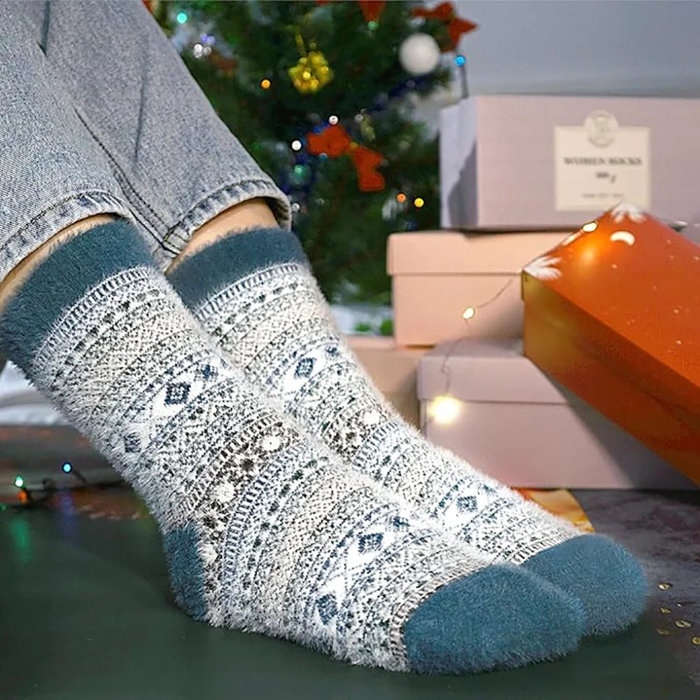 Women's Fuzzy Cosy Wool Winter Socks – Warm Fluffy Socks