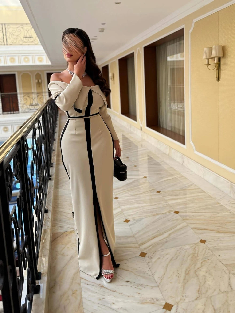 Women's Off Shoulder Maxi Formal Gown