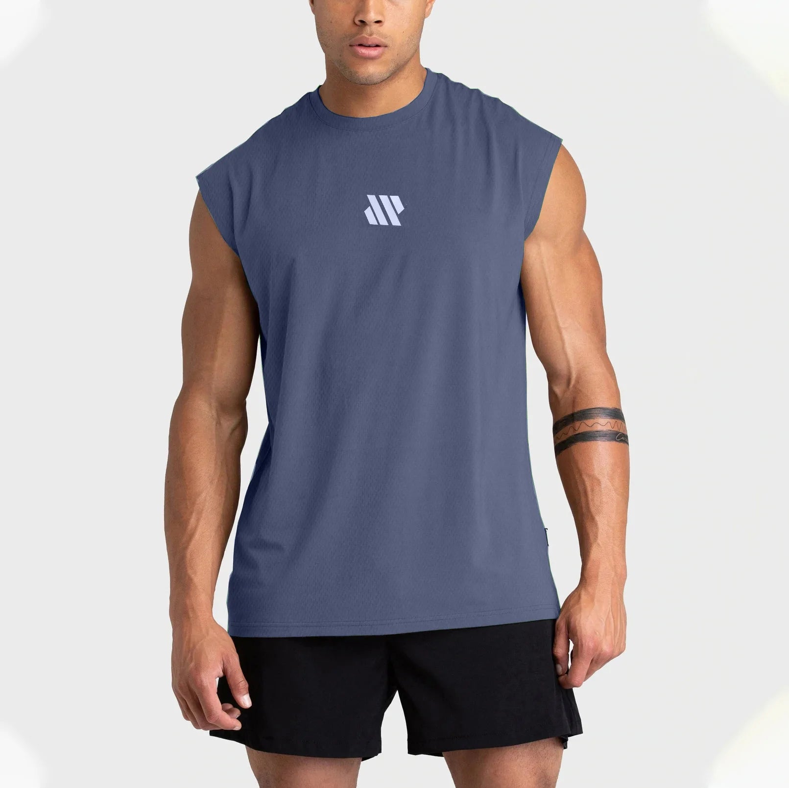 Men's Sleeveless Sports Shirt, Gym Fitness, Running, Quick Drying Vest, Breathable, Loose, Training, Summer Men's Wear - lily supply