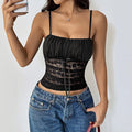 Women's Slim Lace Suspender Cami Vest