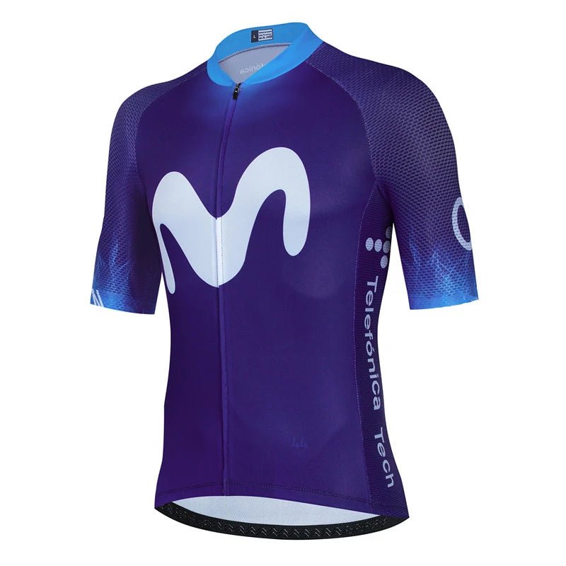 Movistar Team Cycling Jersey – Short Sleeve Spain Anti - UV Sportswear - lily supply