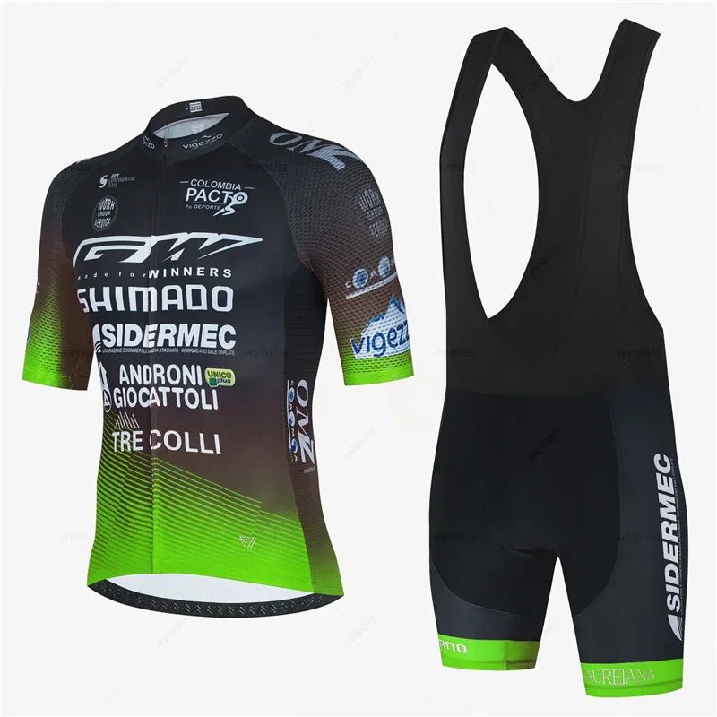 Men's Cycling Jersey & 19D Bib Set – Short Sleeve Maillot Culotte Kit - lily supply
