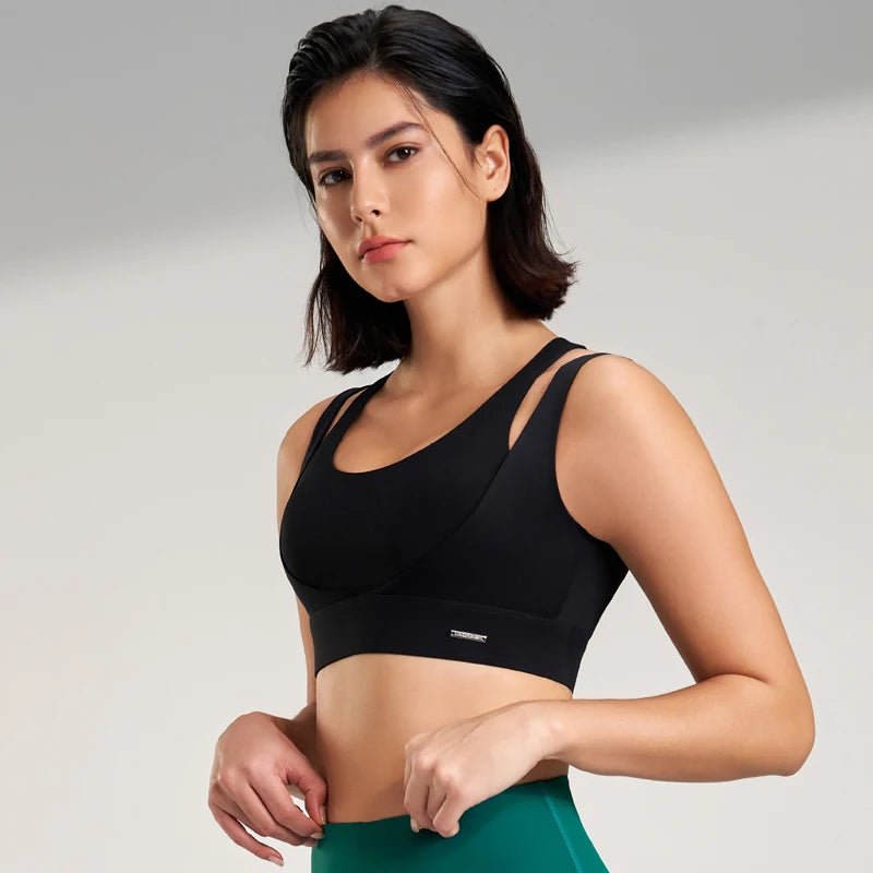 Sports Tops Women's Gym Sexy Underwear Sports Bra Tank Top Gathering Shockproof Women's Sports Underwear High Elasticity - lily supply