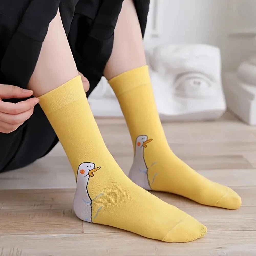 Women's Cartoon Funny Goose Socks – Breathable Soft Casual Socks - lily supply