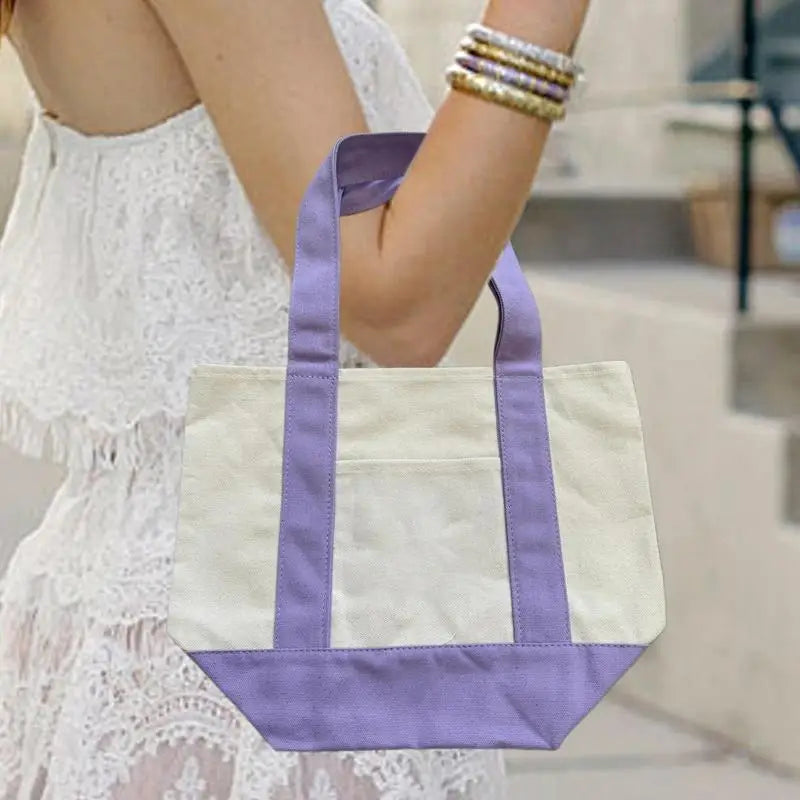 Canvas Reusable Grocery Tote Bag - Fashionable for Women Men Students