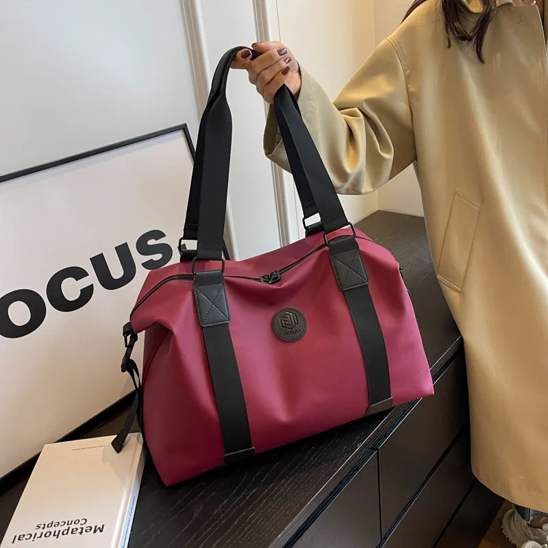Travel bag Men's and women's tote bag Large capacity travel duffel Yoga exercise  Oxford cloth waterproof fitness bag