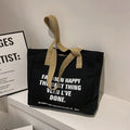 Women's Canvas Laptop Shoulder Bag - Large Capacity Student Commute Tote
