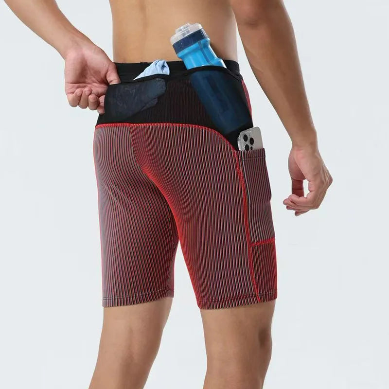 Men's Marathon Running Shorts – Compression Liner & Back Mesh Pocket