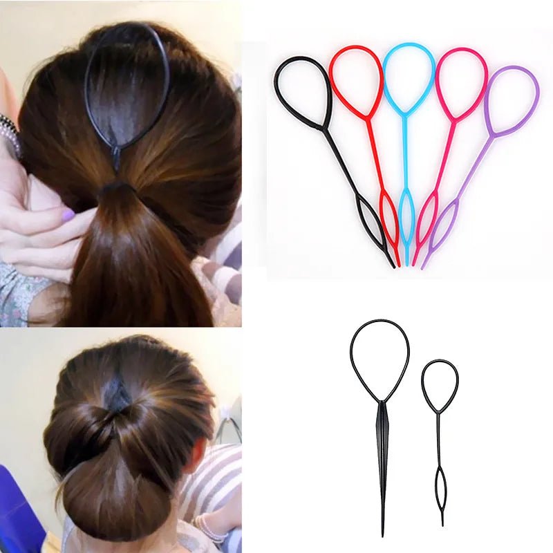 Hair Scrunchie Set - Ball Head Curler Pull Pin Braid Tool 2/4pcs - lily supply