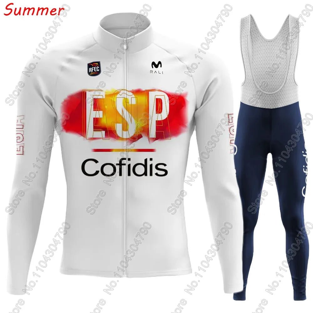 Spain National Team 2025 Cycling Jersey – Long Sleeve Set - lily supply