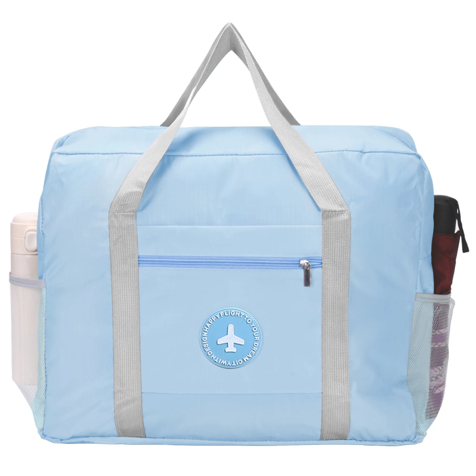 Travel Bag Foldable Duffle Bag for Women Men Carry On Tote Lightweight Sports Gym Tote Weekender Overnight Bag