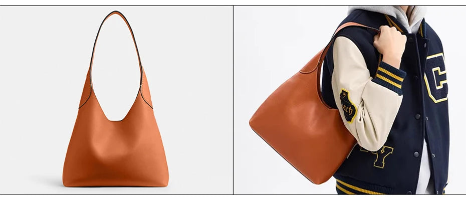 Women's Tote Bag DIY Leather Sewing Template - Kraft Paper Craft Kit