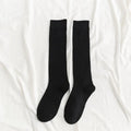 Women's Cotton Knee High Black Calf Socks – Classic Long Socks - lily supply