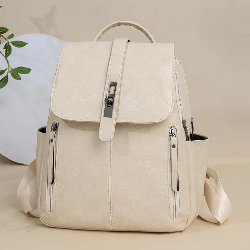Backpack Women's 2026 New Retro Casual Old Flower Large Capacity School Bag Backpack Printing Fashion Trend Line Big Bag
