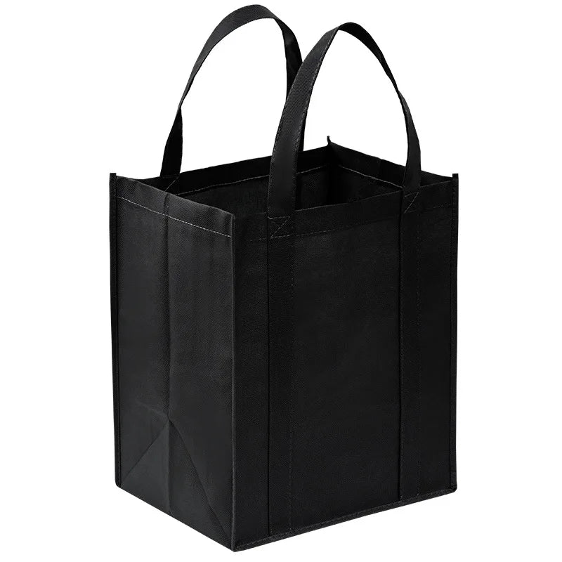 Non-Woven Foldable Reusable Tote Bag - Large Capacity Eco Shopping Bag
